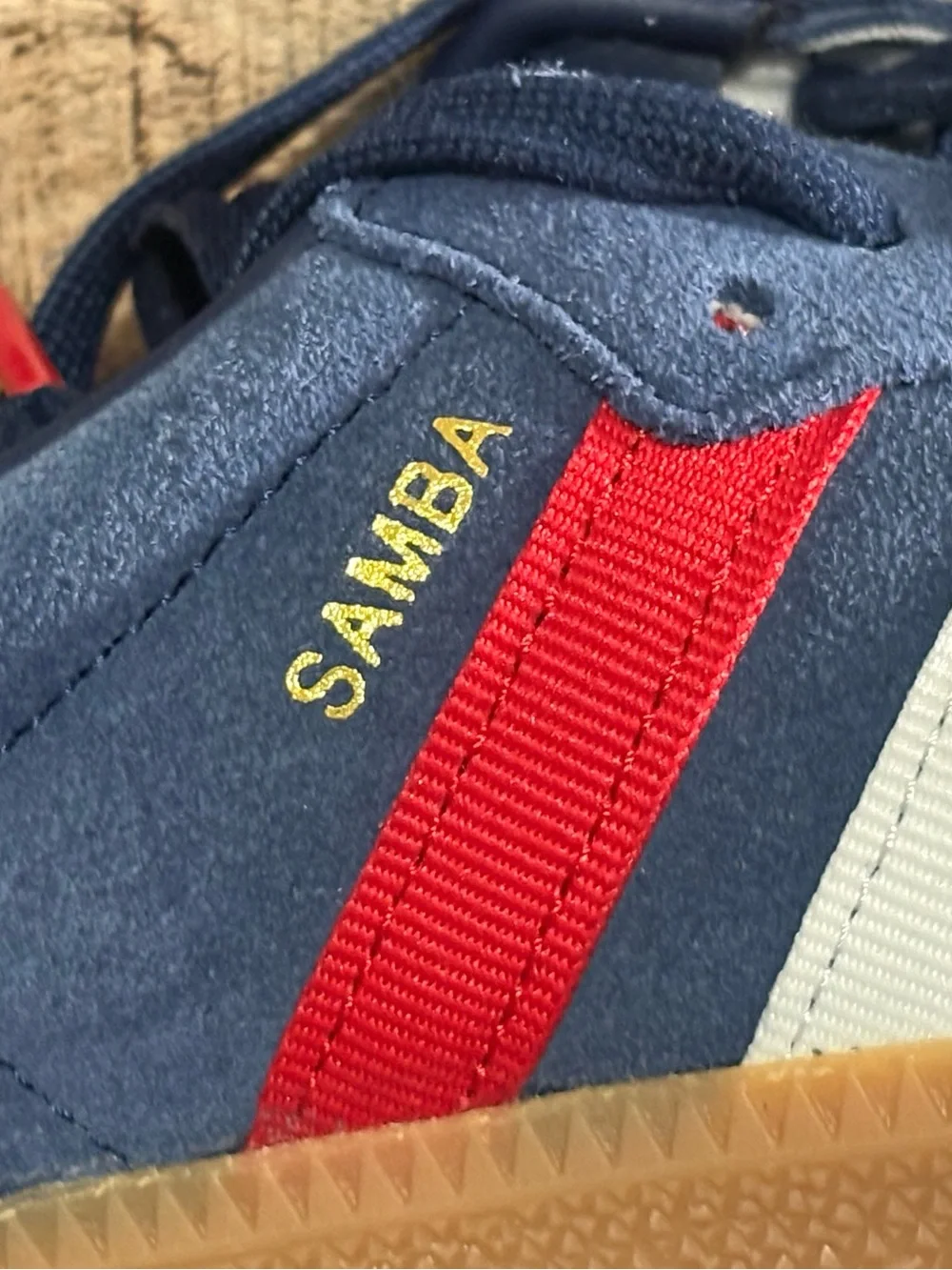 adidas Samba - Navy, Red & White FIFA World Cup edition. 5.5 men’s, 6.5 women’s